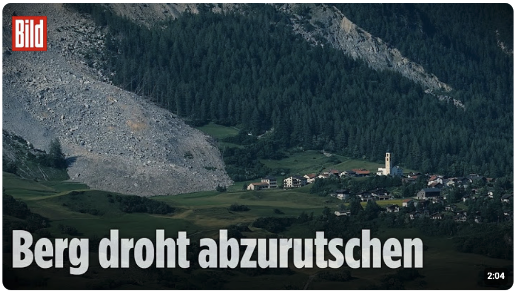 Zwangsräumung in den Schweizer Alpen: Dorf muss evakuiert werden