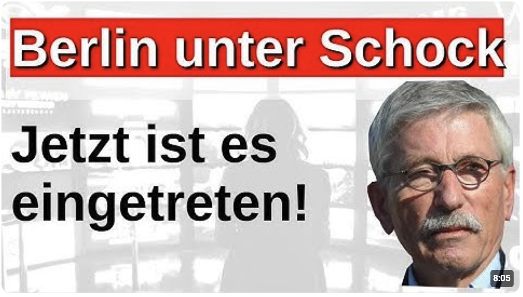 Thilo Sarrazin sah dies kommen! Jetzt ist es in Berlin wahr geworden! Berlin unter Schock!