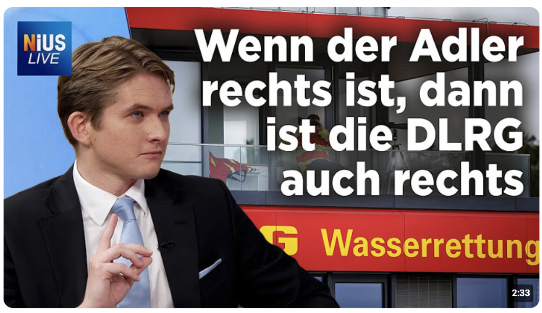 DLRG jetzt auch rechts? Weil ein Adler im Logo ist?! |