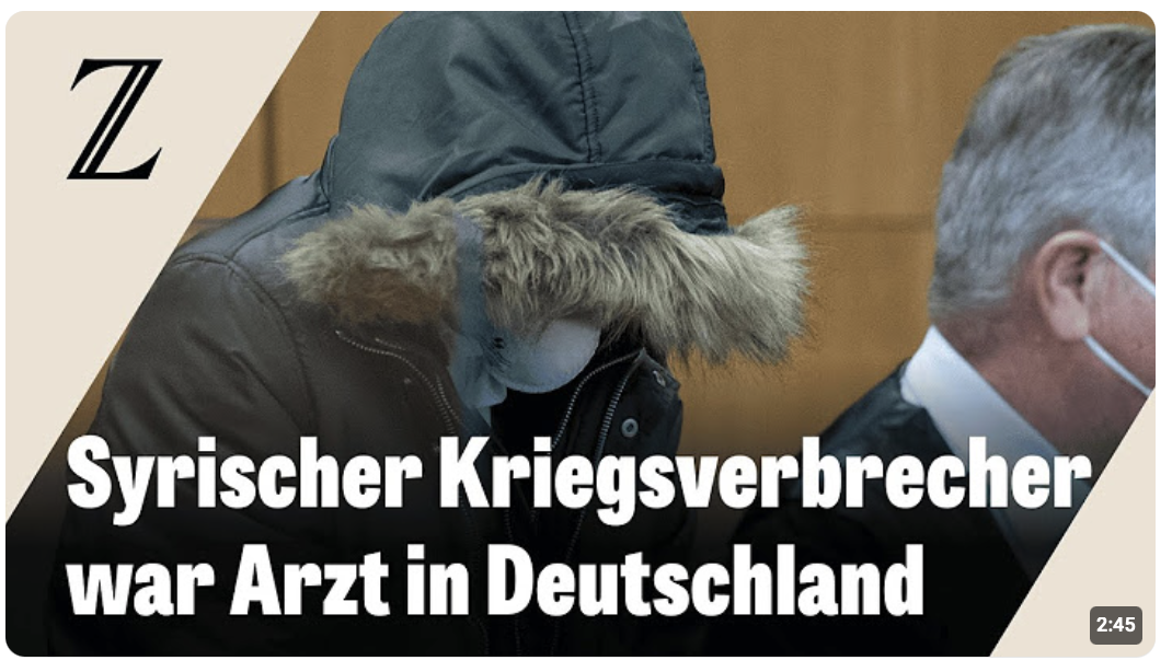 Lebenslange Haft für syrischen Arzt wegen Verbrechen gegen die Menschlichkeit