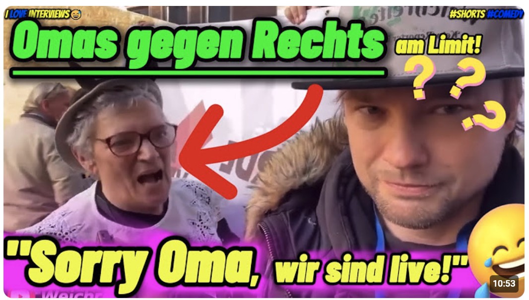 Das wird nicht gelöscht, das ist live“! „OMA GEGEN RECHTS“ wird FUCHSTEUFELSWILD