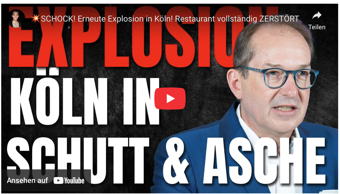 SCHOCK! Erneute Explosion in Köln! Restaurant vollständig ZERSTÖRT