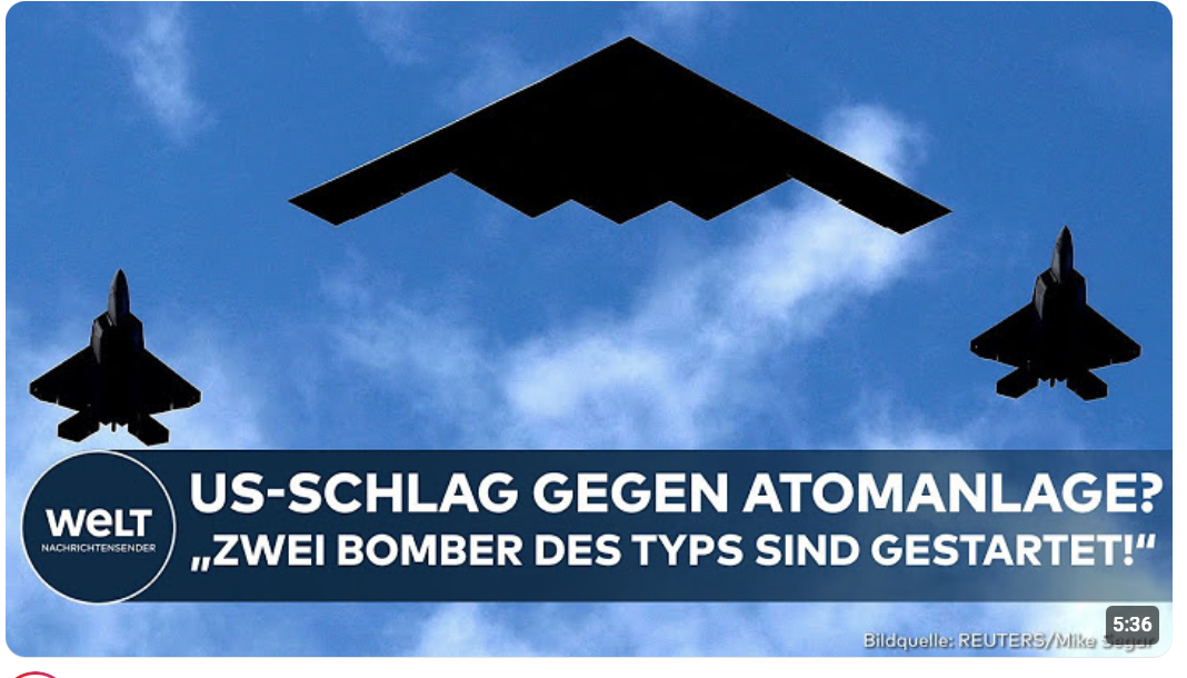 IRAN: USA starten B2-Bomber! Verlegung! Was plant Trump? Atomanlage Fordo im Visier?