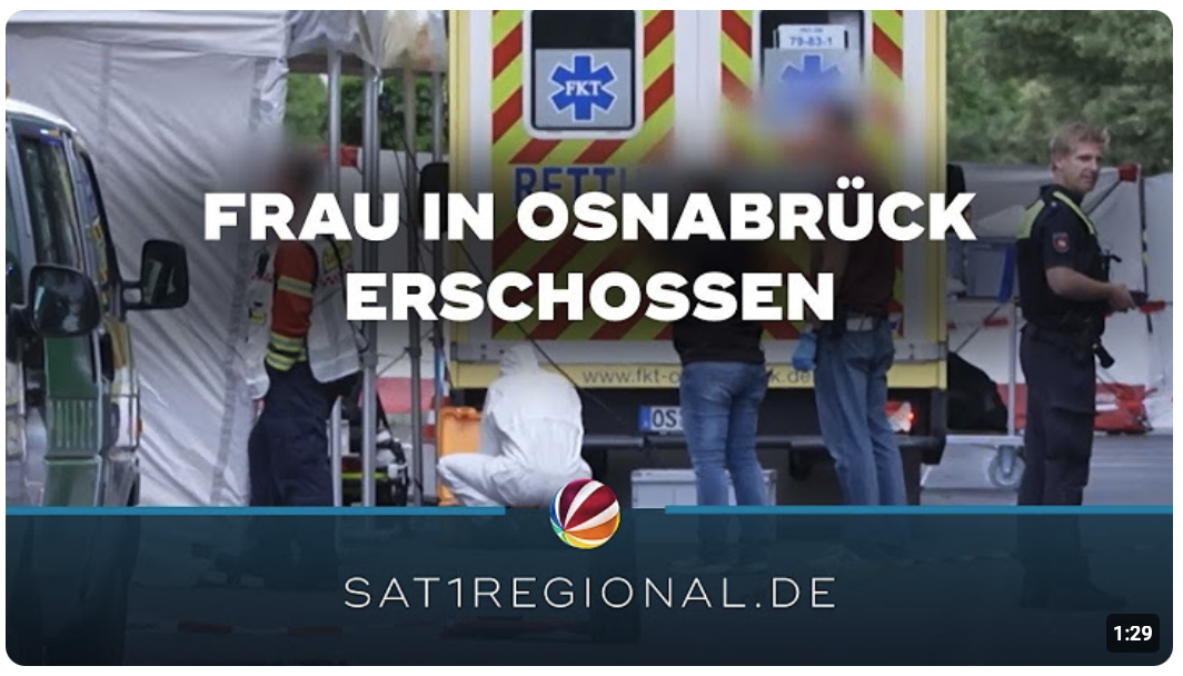 Femizid: Mann erschießt Ex-Freundin auf offener Straße in Osnabrück