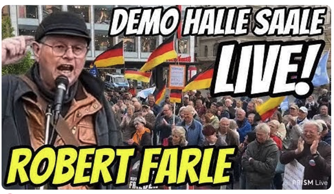 LIVESTREAM: DEMO mit Robert Farle Ex AfD Bewegung Halle Saale & Stefan Krähe Frieden Politik Deutschland