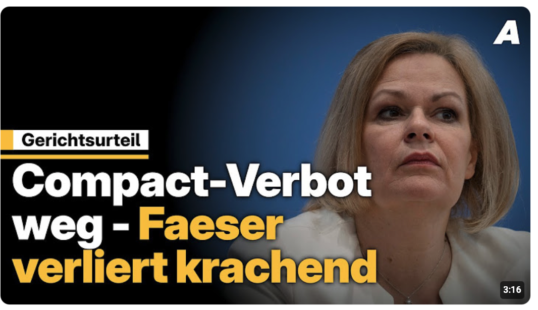 EILMELDUNG: Compact-Verbot aufgehoben, Klatsche für Faeser | Apollo Newsroom