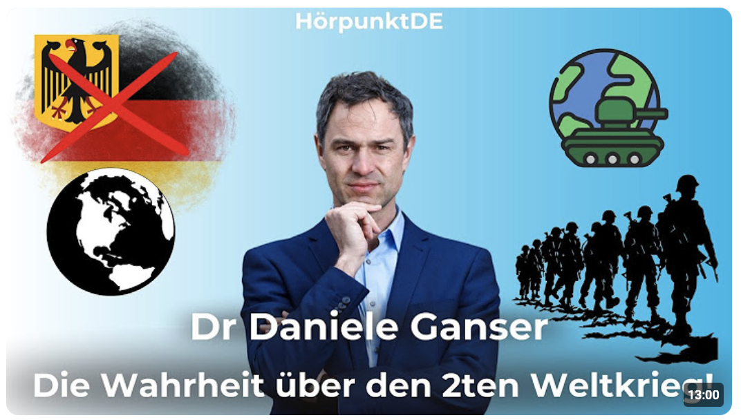 Die Wahrheit über den 2ten Weltkrieg und Deutschland!? – Dr Daniele Ganser Statement