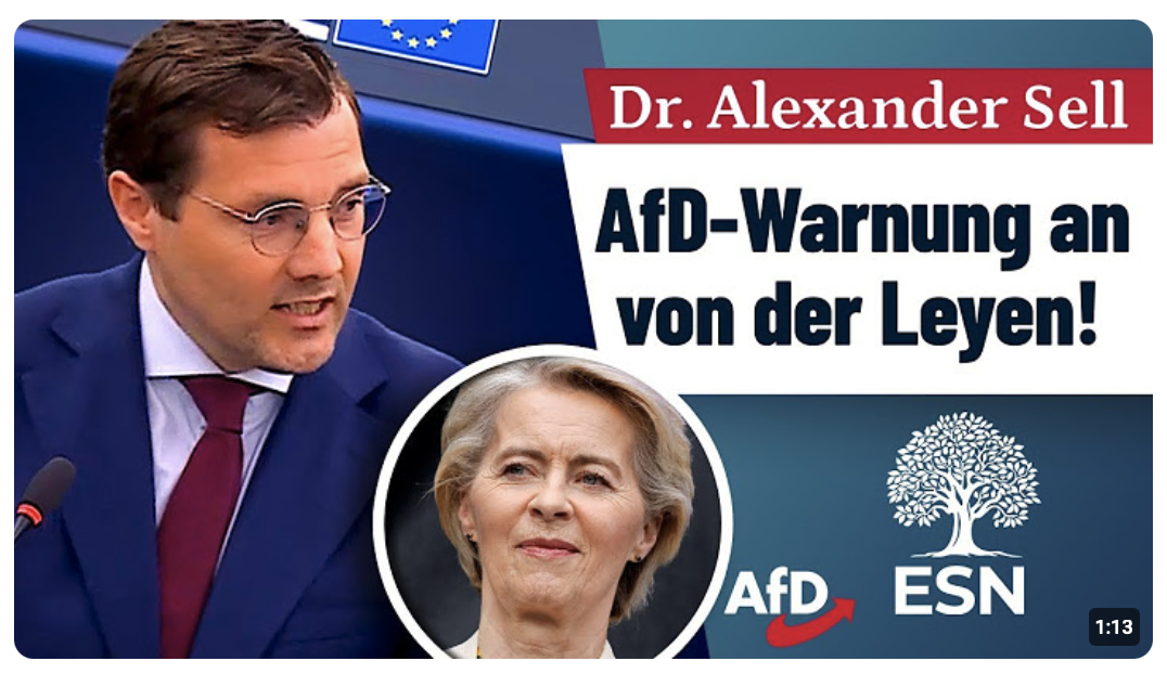 AfD-Warnung an Ursula von der Leyen! – Dr. Alexander Sell (AfD)