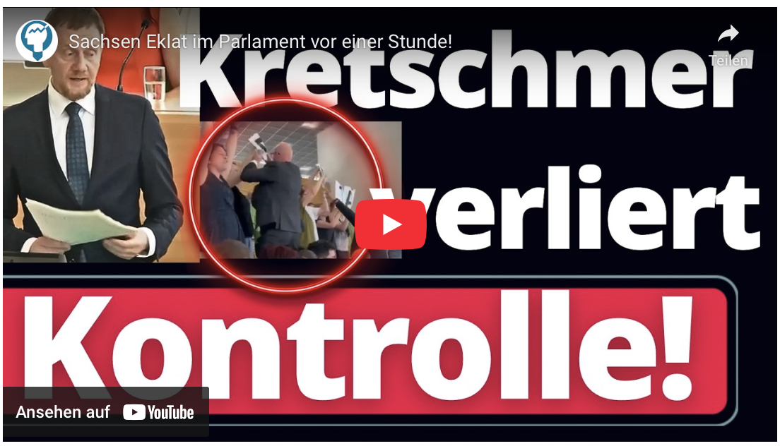 Sachsen Eklat im Parlament vor einer Stunde!