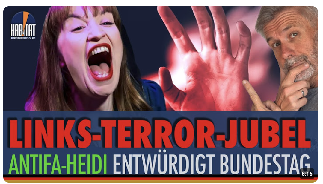 LINKSPARTEI BEJUBELT TERRORISTIN im BUNDESTAG  BUNDESTAGS-VIZE RAMELOW (LINKS) greift nicht ein