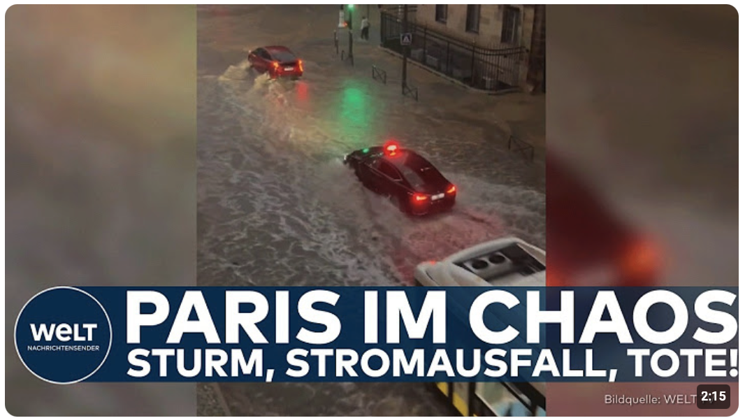UNWETTER IN PARIS: Heftiger Sturm fordert zwei Tote! Jetzt droht auch in Deutschland extremes Wetter