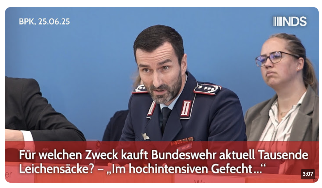 Für welchen Zweck kauft Bundeswehr aktuell Tausende Leichensäcke? – „Im hochintensiven Gefecht…“ BPK