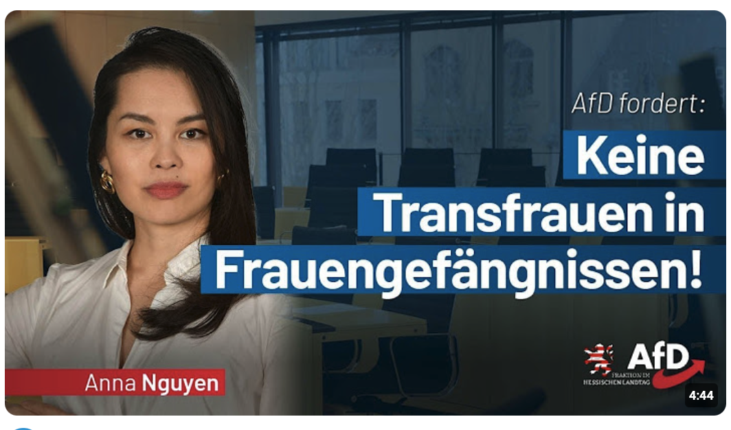 Anna Nguyen (AfD): Keine Transfrauen in Frauengefängnissen!