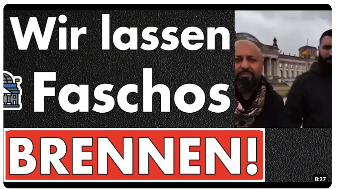 Linker singt ‚FCK AfD‘ vor dem Reichstag! ‚Wir lassen Faschos brennen‘ Abgeordneter wird zum Risiko