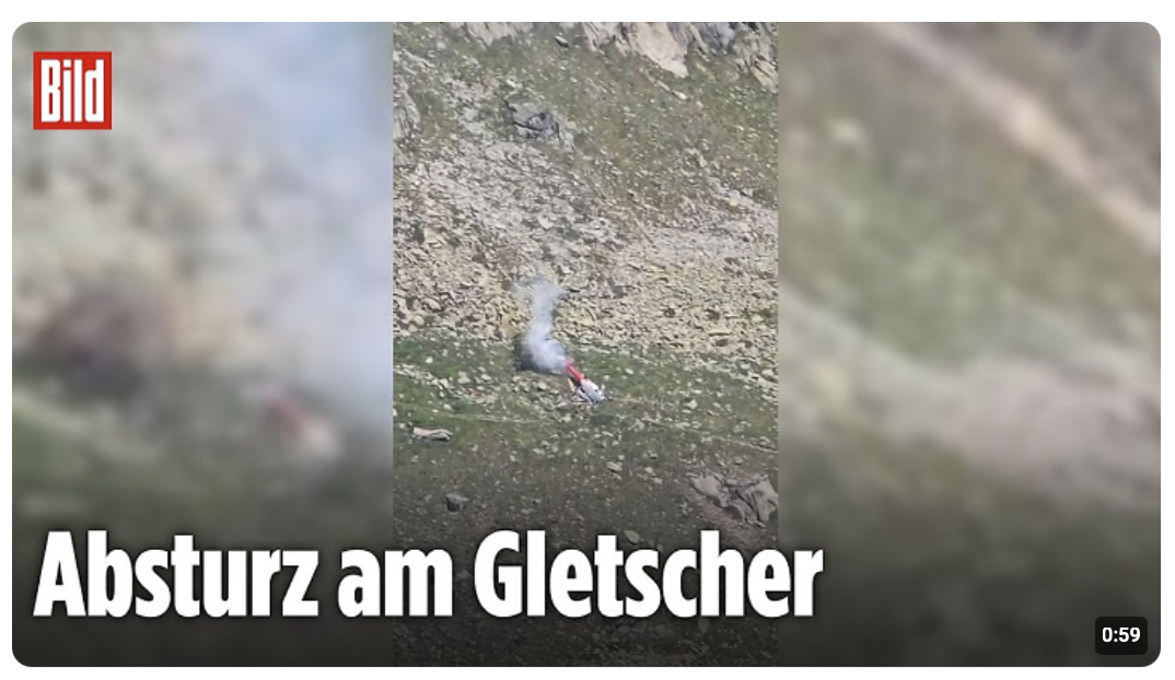 Drama in der Schweiz: Helikopter stürzt ab