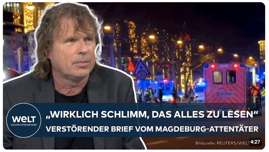 ANSCHLAG AUF WEIHNACHTSMARKT: Äußerungen des Magdeburg-Attentäter zur Amokfahrt macht fassungslos