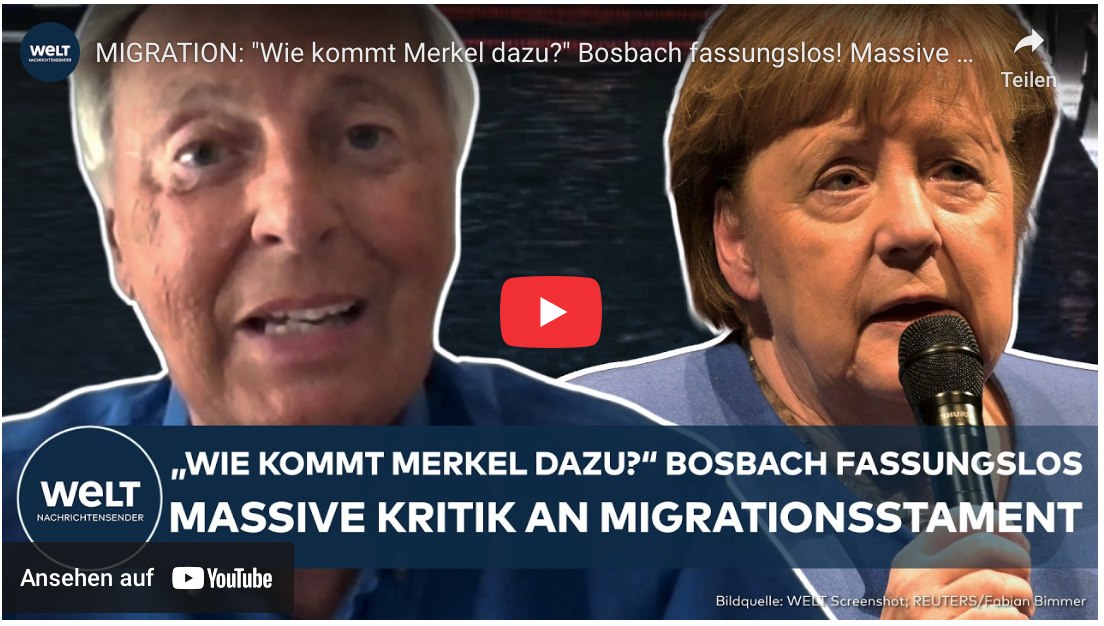 MIGRATION: „Wie kommt Merkel dazu?“ Bosbach fassungslos! Massive Kritik an Aussage der Ex-Kanzlerin