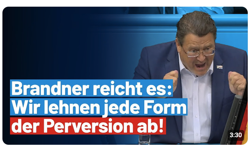 Stephan Brandner knöpft sich die GRÜNEN vor: Wir lehnen jede Form von Perversion ab! – AfD-Fraktion