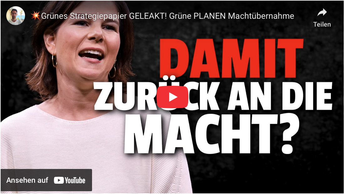 Grünes Strategiepapier GELEAKT! Grüne PLANEN Machtübernahme