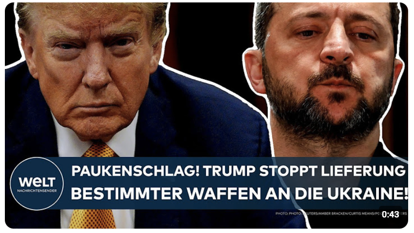 PUTINS KRIEG: Paukenschlag der USA! Donald Trump stoppt Lieferung bestimmter Waffen an Ukraine!