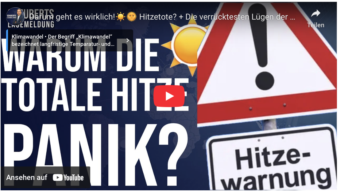 Darum geht es wirklich! Hitzetote? + Die verrücktesten Lügen der Klima-Propaganda!