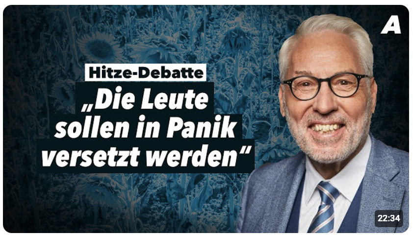 „Diese Hitzewelle kommt nicht vom Klimawandel“ – Fritz Vahrenholt im Gespräch