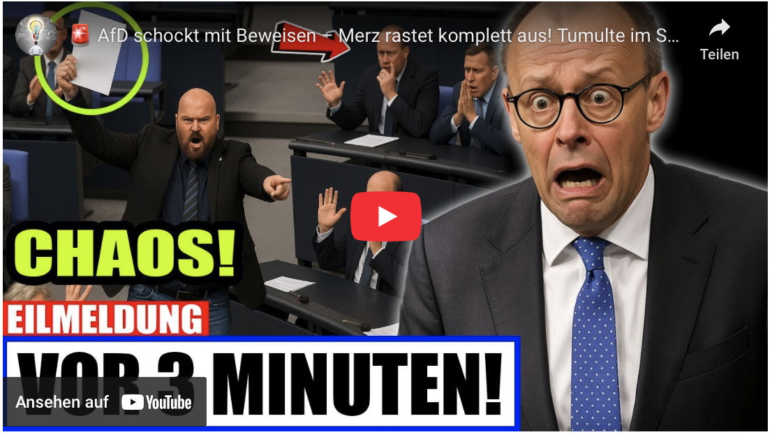  AfD schockt mit Beweisen – Merz rastet komplett aus! Tumulte im Saal: Was steckt dahinter?!