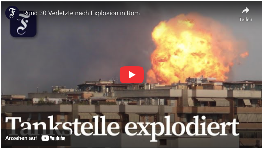 Rund 30 Verletzte nach Explosion in Rom