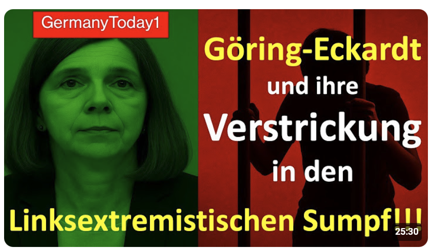 Göring-Eckardt und ihre Verstrickung in den kriminellen linksextremistischen Sumpf!