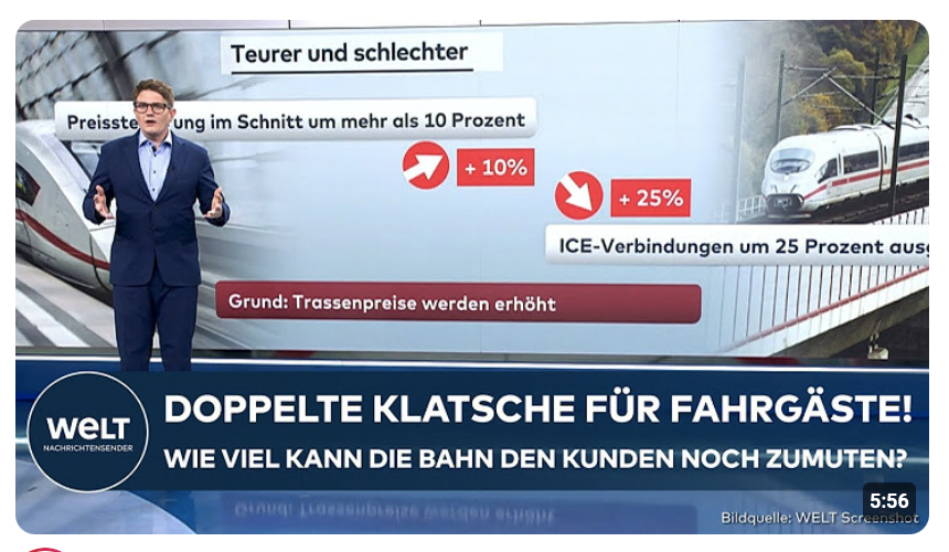 DEUTSCHE BAHN: Klatsche für Fahrgäste! Höhere Preise und weniger Verbindungen– Ist das noch tragbar?