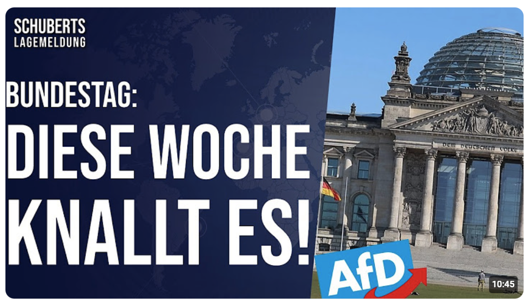 Polit-Beben  AfD wird gesamten Bundestag vorführen + Wagenknecht über AfD… + Entsetzen über Länder
