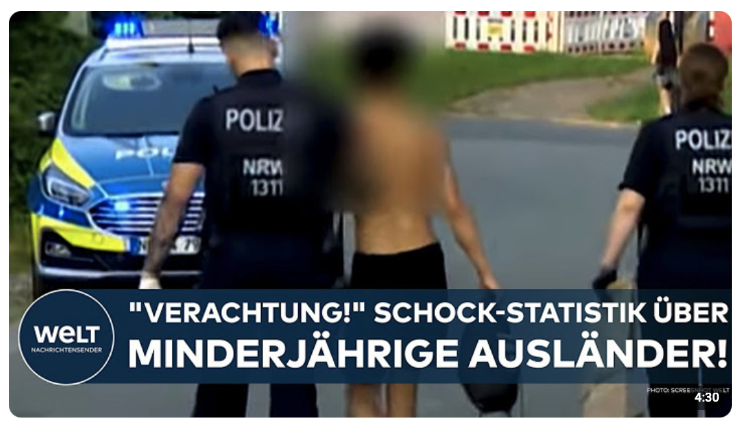 DEUTSCHLAND: „Verachtung unseres Rechtsstaats!“ Schock-Statistik über minderjährige Ausländer!