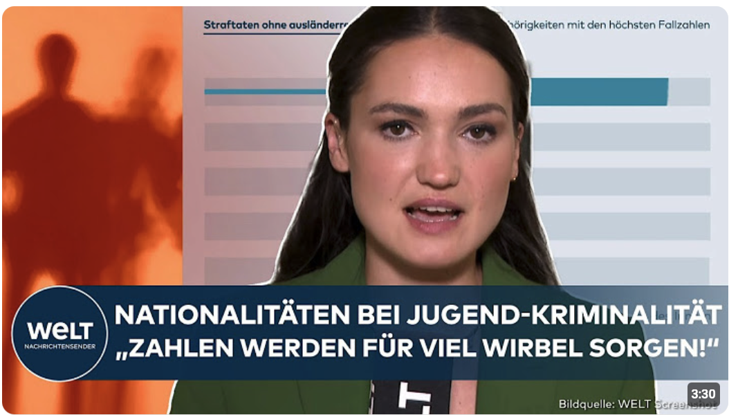 DEUTSCHLAND: Jugend-Kriminalität! Üble Zahlen! Heftige Unterschiede bei Nationalitäten!