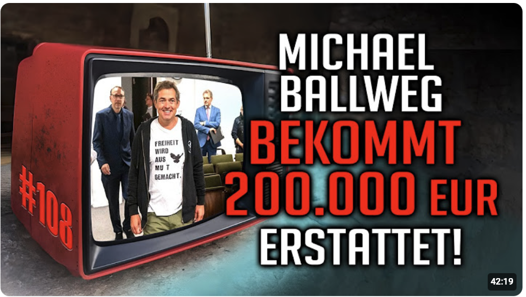 MICHAEL BALLWEG ERHÄLT 200.000 EURO ZURÜCK