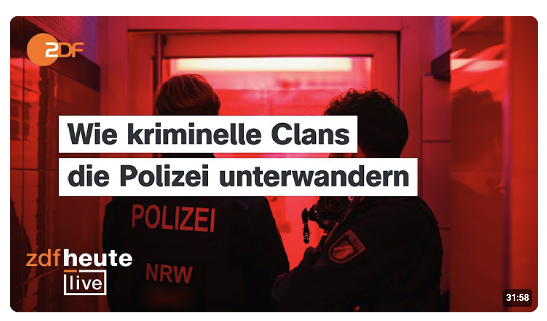 Exklusiv: So nutzen kriminelle Clans ihre Kontakte zur Polizei | Ex-Ermittler bei ZDFheute live