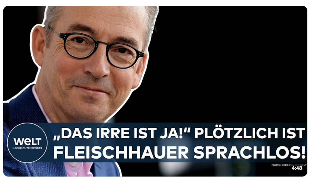 JAN FLEISCHHAUER: „Ich bin ja selten sprachlos! Jetzt war ich es!“ MEINE WELT – MEINE MEINUNG