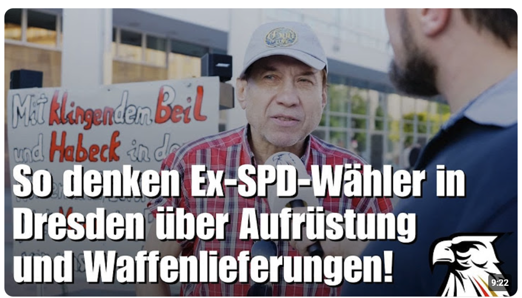 So denken Ex-SPD-Wähler in Dresden über Aufrüstung und Waffenlieferungen!