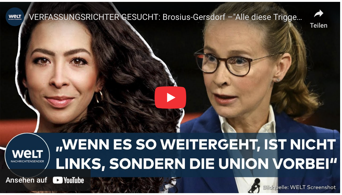 VERFASSUNGSRICHTER GESUCHT: Brosius-Gersdorf –“Alle diese Triggerworte vereint diese Person in sich“