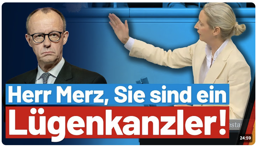 Alice Weidel konfrontiert Merz mit seinen gebrochenen Wahlversprechen!