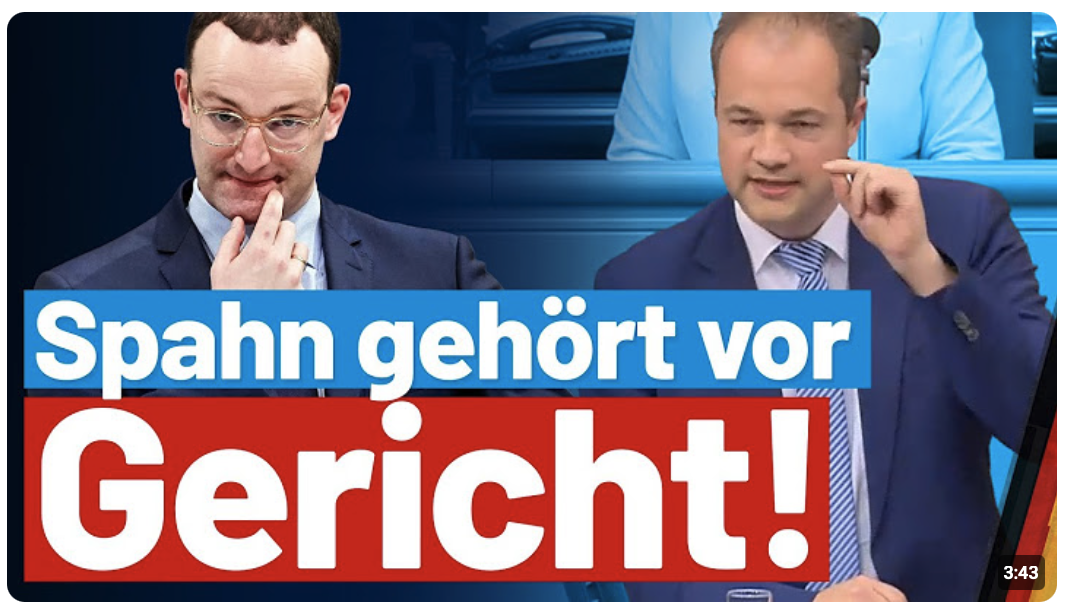 Masken-Skandal: Jens Spahn gehört vor Gericht! – Martin Sichert – AfD-Fraktion im Bundestag