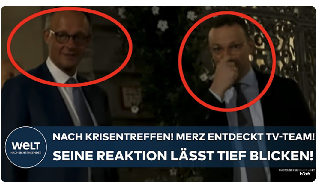 MERZ: Nach Krisentreffen! „Was soll das denn?“ Kanzler sieht TV-Team! Seine Reaktion spricht Bände!