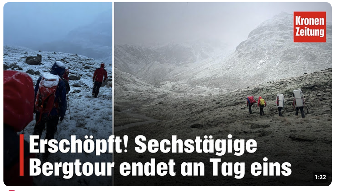 Bei Schnee und Sturm: Sechstägige Bergtour endet an Tag eins |