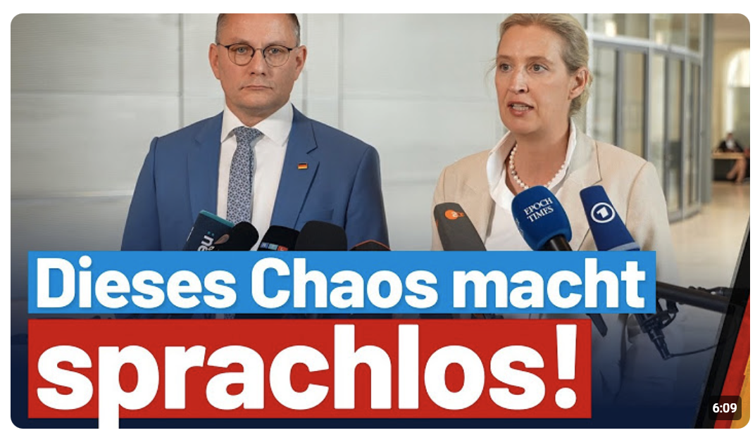 Alice Weidel und Tino Chrupalla zur abgesetzten Richterwahl 