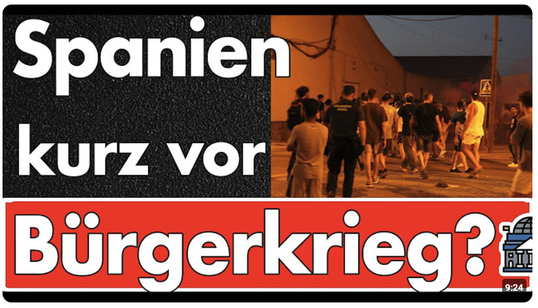 Proteste nach Migrantengewalt drohen zu eskalieren! Spanien kurz vor dem Bürgerkrieg?