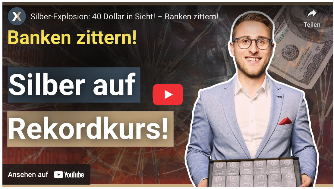 Silber-Explosion: 40 Dollar in Sicht! – Banken zittern!