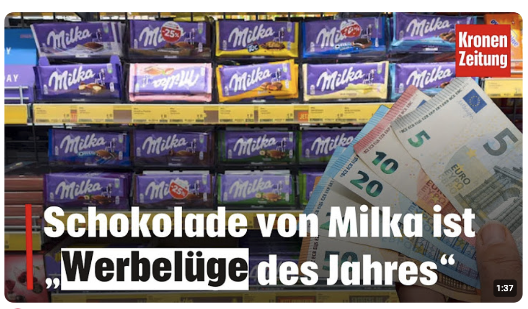 Schokolade von Milka ist „Werbelüge des Jahres“ 