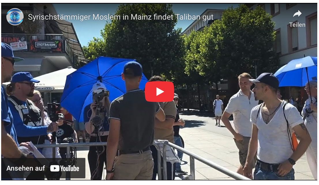 Syrischstämmiger Moslem in Mainz findet Taliban gut