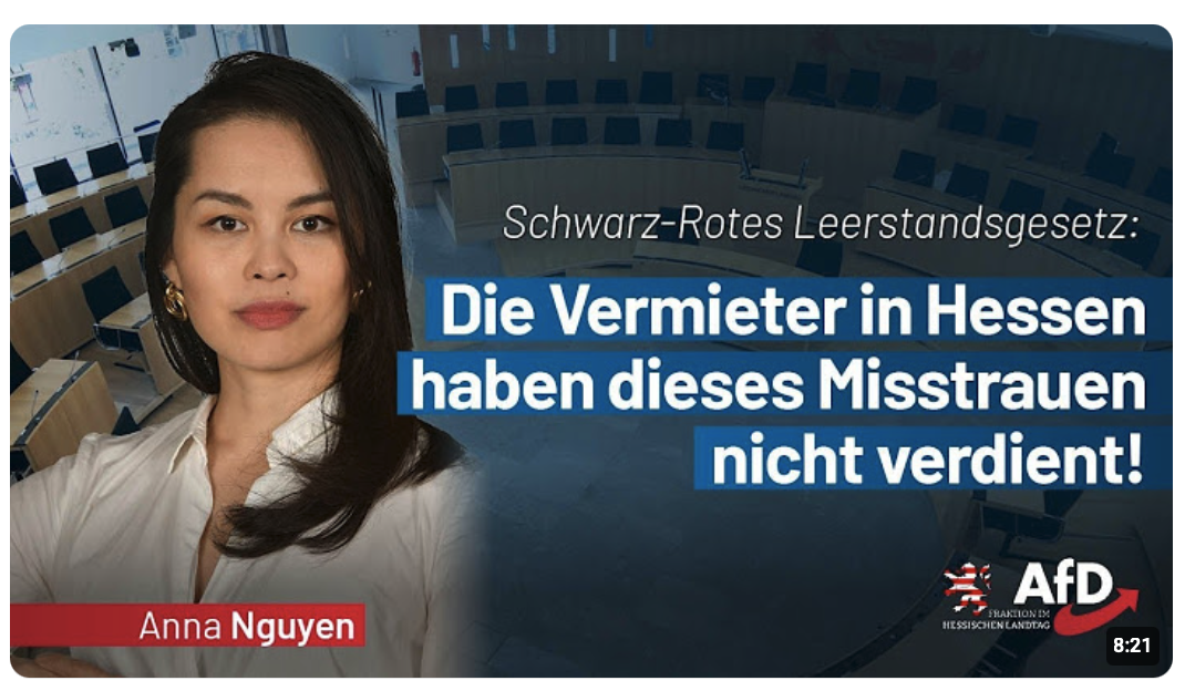 Schwarz-Rotes Leerstandsgesetz: Die Vermieter in Hessen haben dieses Misstrauen nicht verdient!