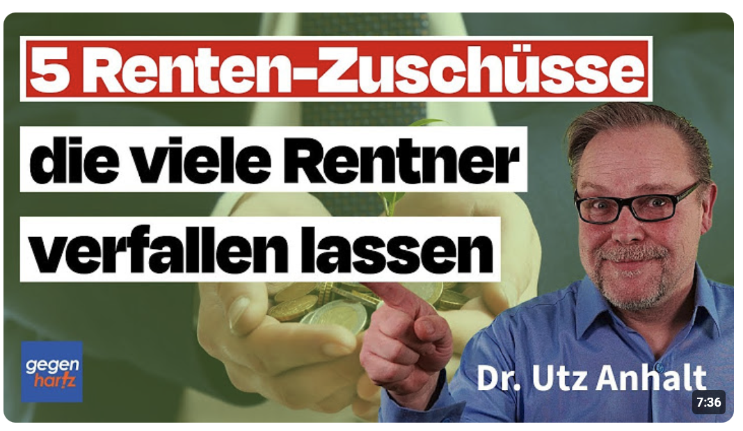 Rente: 5 Zuschüsse die viele Rentner verfallen lassen