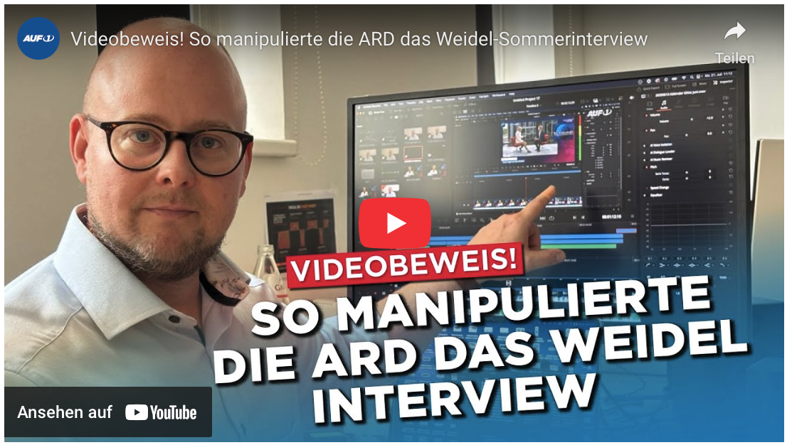 Videobeweis! So manipulierte die ARD das Weidel-Sommerinterview